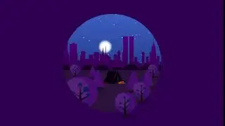 Ночной мир шейповая анимация/Night world shape animation