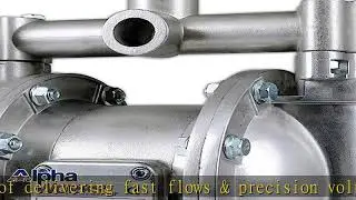 AlphaWorks Double Diaphragm Transfer Pump 1/2" Nitrile/NBR/Buna-N - 12GPM / 45LPM Heavy Duty Alumin