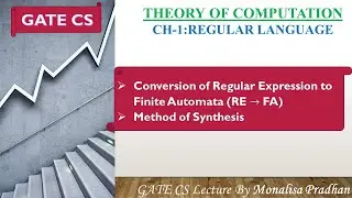 Ch-1.56:Conversion of Regular Expression to Finite Automata|Method of Synthesis| RE → FA