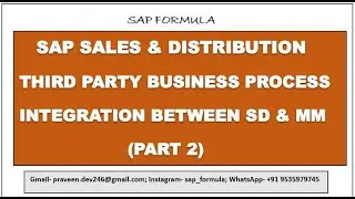 CONCEPT 44- SAP SD THIRD PARTY PROCESS WITH SHIPPING NOTIFICATION IN SAP SD || SAP FORMULA ||