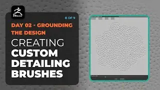Compounding sculpted details to create intricate pattern in ZBrush for custom brushes