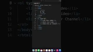 OL Tag in HTML #html #viral  #coding