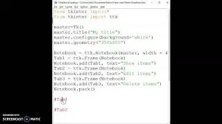 11. Tkinter: Notebook