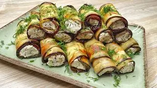 Everyone fell in love with these savory eggplant rolls! Easy eggplant recipe!