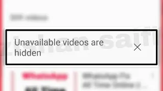 How To Fix Unavailable video are hidden Problem Solve in YouTube