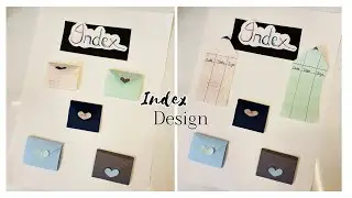 How to make index page/ Index design for project / How to make index in project file/ School project