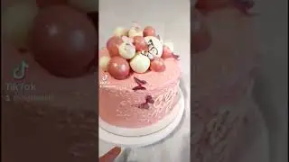Торт с бабочками для девочки
