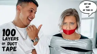 100 LAYERS OF DUCT TAPE CHALLENGE!!!