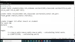 18 Creating a trigger for auto calculation in oracle