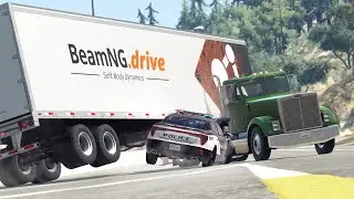 The New Police Car is an Absolute UNIT | BeamNG 0.24.1 Bruckell Bastion Police Chases!
