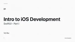 Intro to iOS Development: SwiftUI Part I