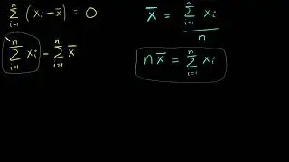 Proof that the Sum of (xi - xbar) = 0