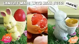 DIY Easter egg candles using REAL EGGS #shorts #Easter #crafts