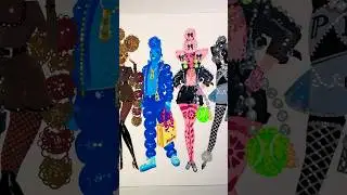 Poodle Doodles 🤎💙🩷🖤💚 #pidgindoll #poodles #pinkpoodle #illustration #fashion #fashiondrawing