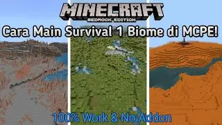 Cara Main Survival 1 Biome di MCPE! (100% Work & No Addon)