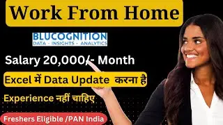 Work From Home Job For Freshers | Excel Jobs 😍| PAN India Job | Latest Jobs For Graduates