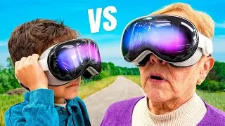 NIÑO VS ABUELA PRUEBAN LAS APPLE VISION PRO