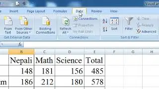 Data consolidate at excel