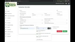 Cadastrar Funções, Servidores, Setores e associar um servidor e unidade a um setor