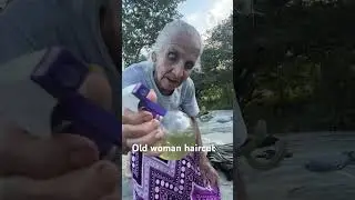 Old woman haircut hairstyles #explore #barbershop #hairstyles #viral #ytshorts