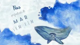 Ilustração em lápis de cor e aquarela - Mergulho Azul.