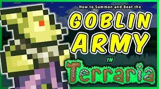 How to Spawn and Beat the Goblin army  and get the goblin tinkerer in terraria SkyBlock