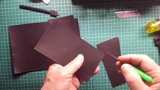 Работа с кожей. Шьём обложку для паспорта из кожи. Видеоурок. Часть1.