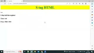 How to use S tag in HTML