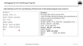 Troubleshooting of Microcontroller interface with I/O devices