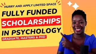 Get A Fully Funded Scholarship In Psychology||Apply Today Limited Space