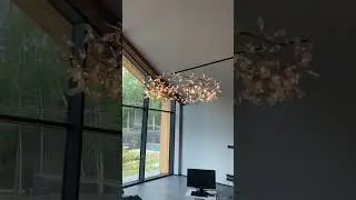 Люстра на подвесах, монтировали несколько дней 🫰#электрикавквартире