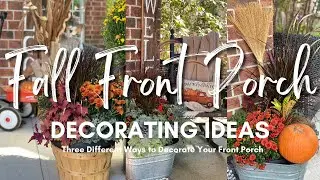 🍂 FALL FRONT PORCH DECORATING | FALL DECORATE WITH ME | FALL HOME DECOR IDEAS 🍂