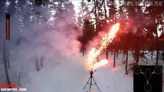 Drone with fireworks VS Hydrogen balloons