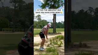 Is this the greatest par save you have ever seen?😳 #golf