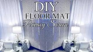 HOW TO DIVIDE A ROOM WITH FLOOR MATS! DIY FLOOR TO CEILING IN A RENTAL!