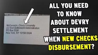 Devry Settlement Update 2022 - When to Expect New Checks That Won't Be Returned/Bounced?