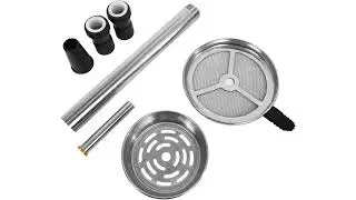 RMAN Narghilè shisha hookah set alluminio 55 cm con tubo in silicone set narghilè di alta qualità