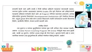 E nable Parent Coaching Program Online Services at New Horizons Child Development Center
