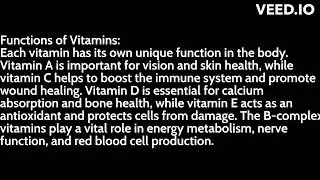 The ABCs of Vitamins: A Comprehensive Guide to Essential Nutrients.