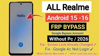Game Over All Realme Android 15 FRP BYPASS | New Method 💯 Done 👍 (Without PC) Google Account Remove