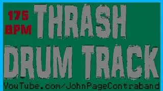 Thrash Metal Drum Backing Track 175 bpm FREE for Guitar and Bass