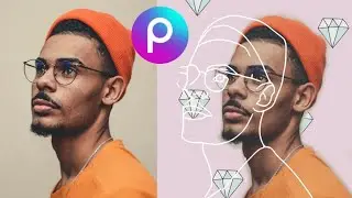Aesthetic Photo Editing Tutorial With Sketch Lines on Picsart
