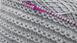 Knit a vest in three days, very easy two needle knitting pattern explanation