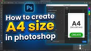 How to create a4 size in photoshop। A4 Size paper। New Page in Photoshop