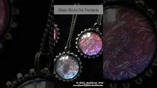 Alcohol Ink Pendants #youtubeshorts #diyjewelry #diyjewellery #craftideasfun #diypendant #easycraft