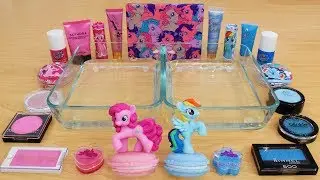 Pink vs Blue - Mixing Makeup Eyeshadow Into Slime Special Series 162 Satisfying Slime Video