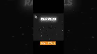 How to make rain fall in the top view? | After Effect