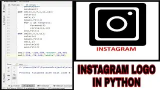 instagram logo in python | how to create instagram logo in turtle in python | 