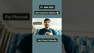 IIT JAM 2025 Chemistry Most Important Chapters ☑️ || Inspire Chemistry #shorts #iitjam2025