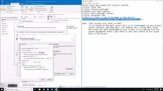 How to solve quota exceeded issue in Microsoft Outlook 2016